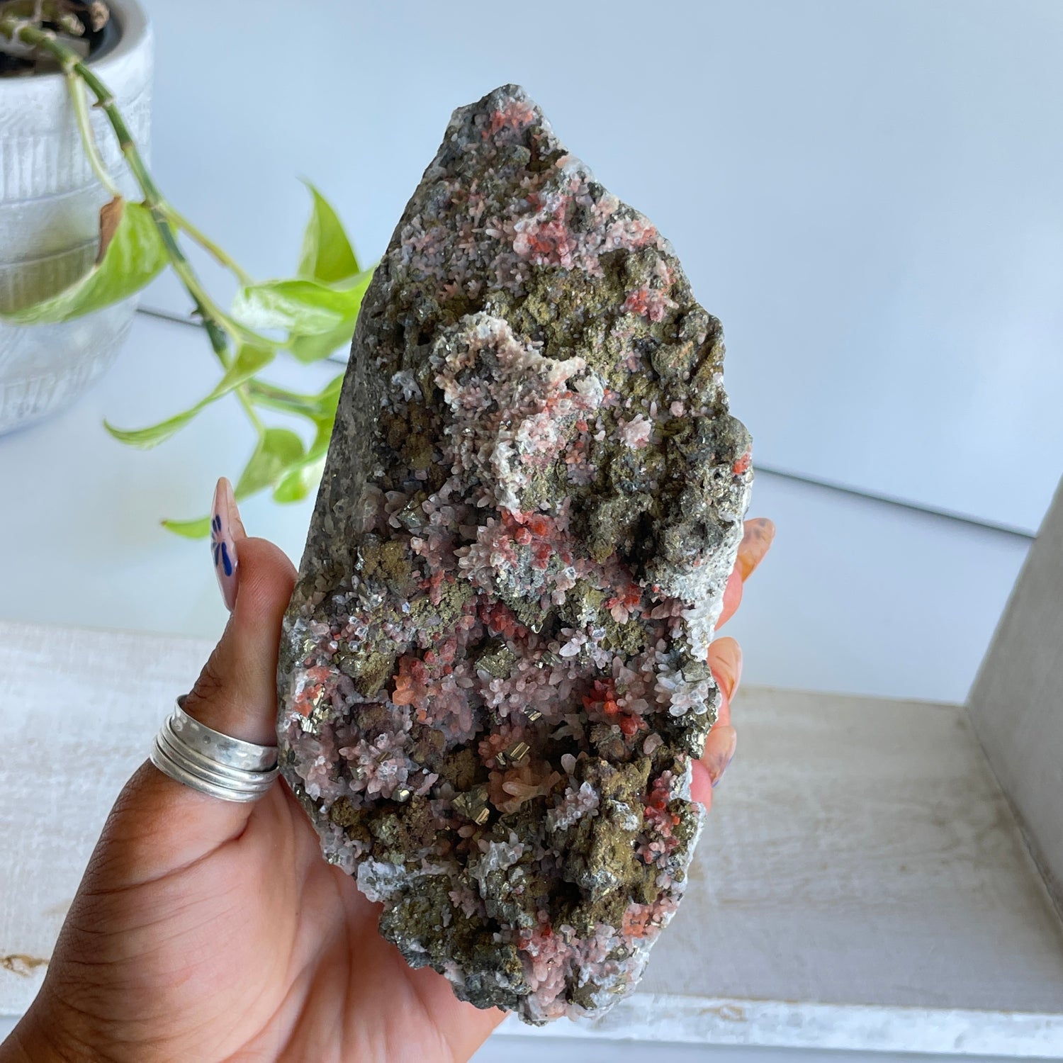 Pyrite & Quartz Cluster 550g