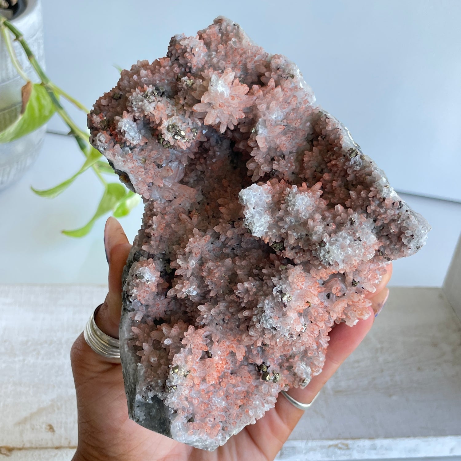 Pyrite & Quartz Cluster 632g