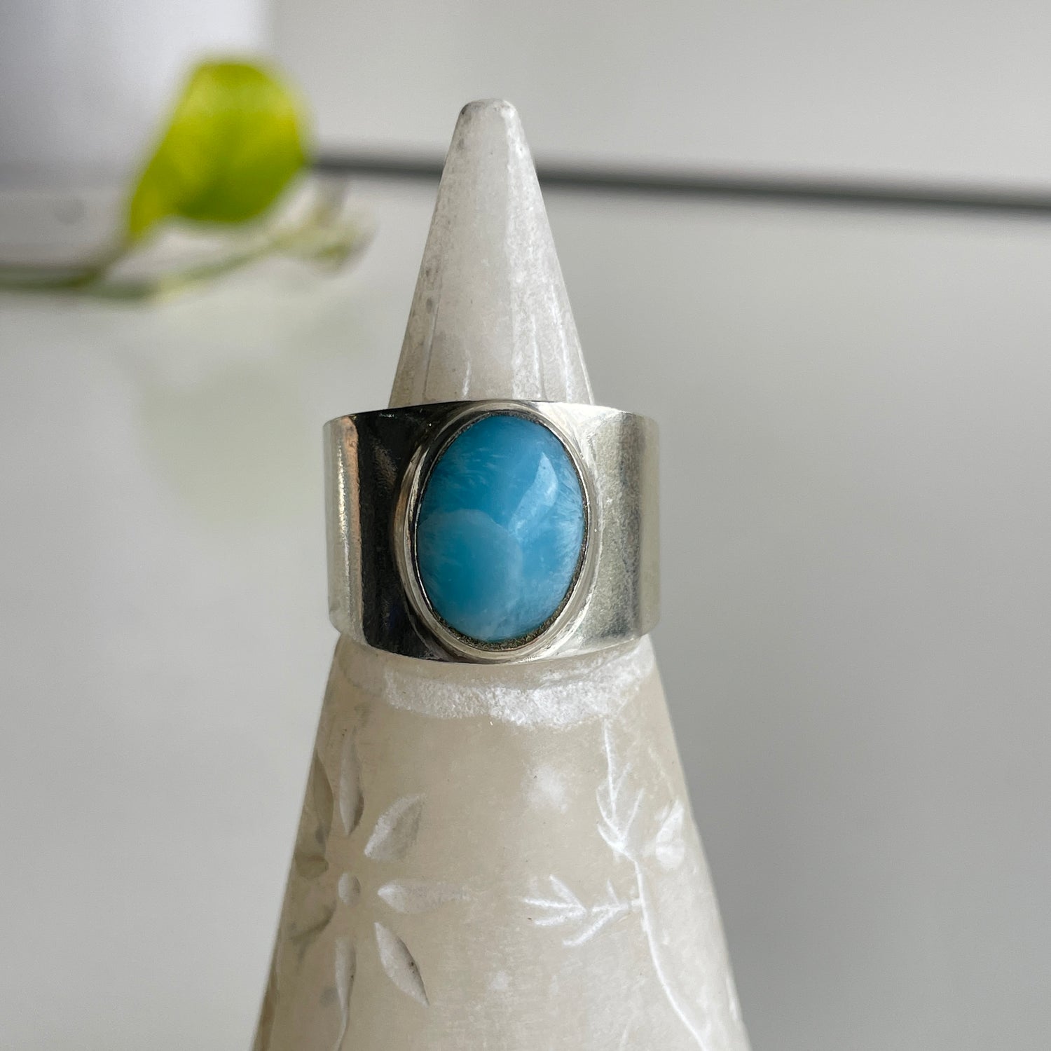 Larimar Oval Ring Sz10