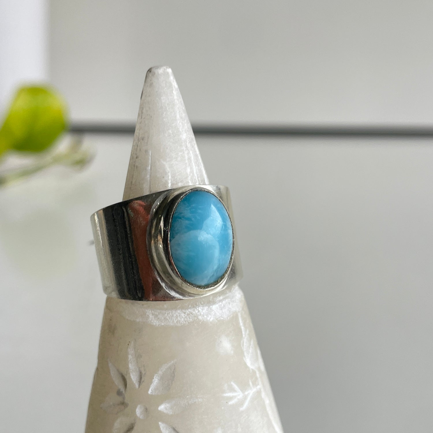 Larimar Oval Ring Sz10