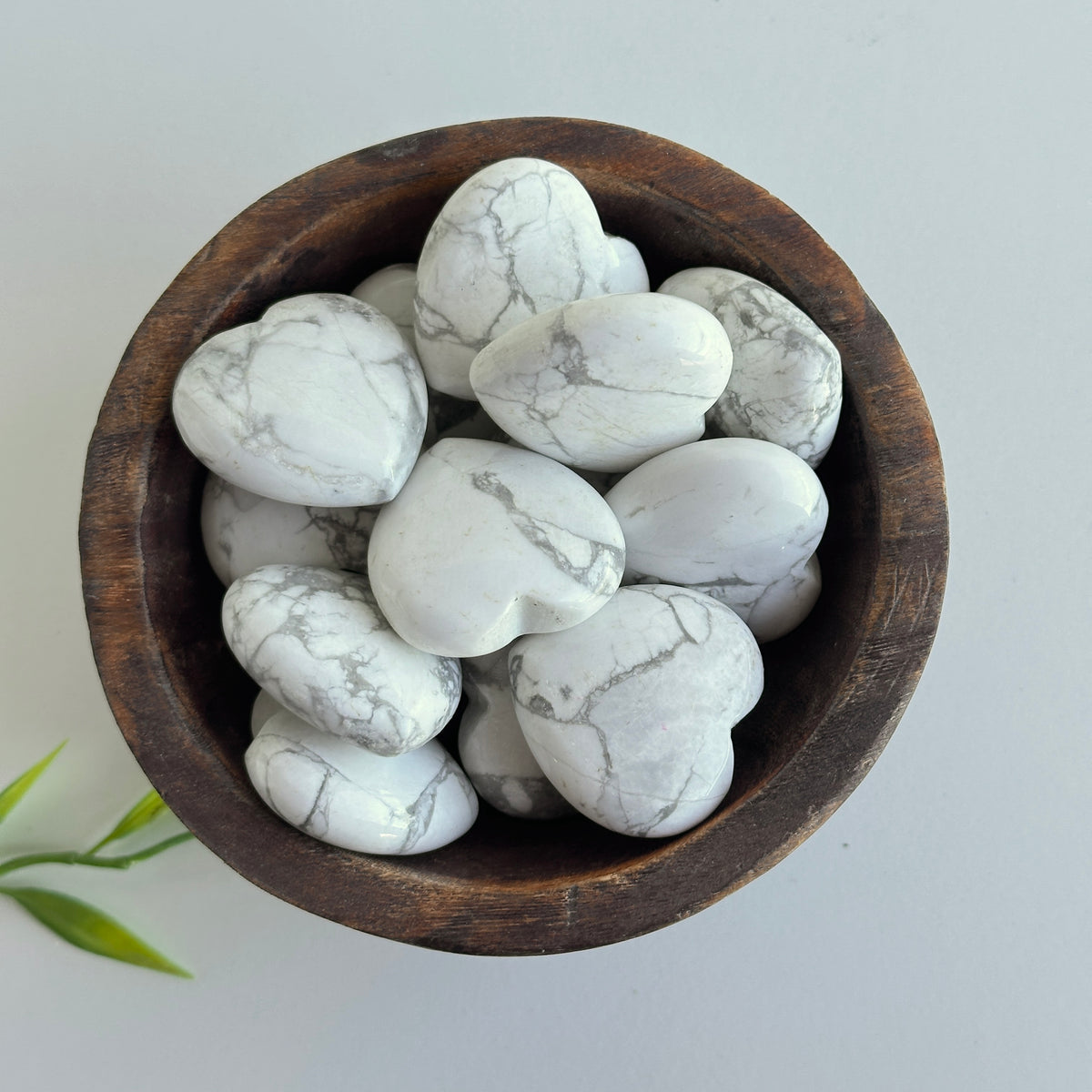 White Howlite 3cm Heart