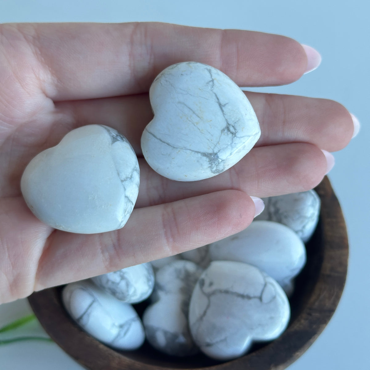 White Howlite 3cm Heart