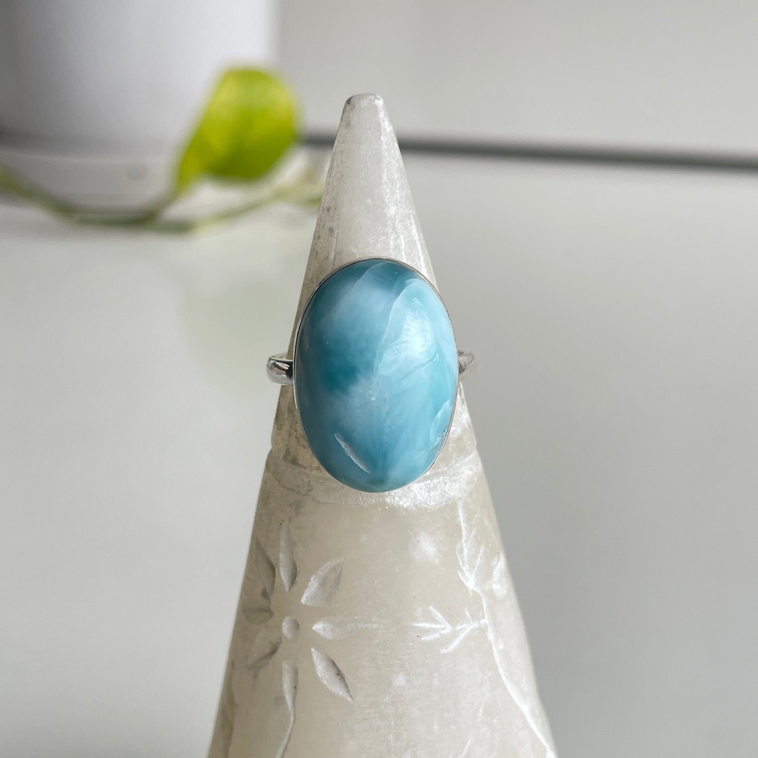 Larimar Oval Ring Sz7.5
