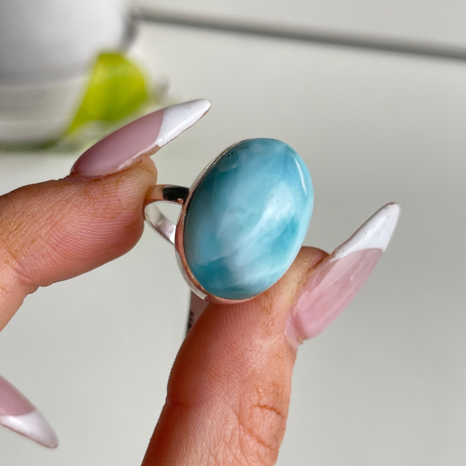 Larimar Oval Ring Sz7.5