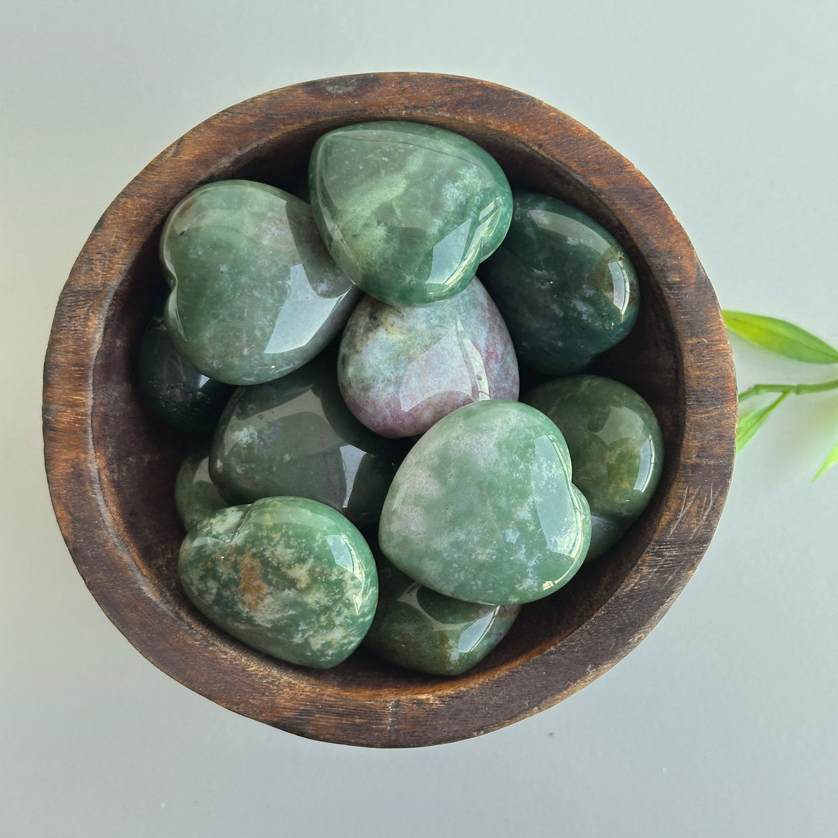 Moss Agate Heart 3cm