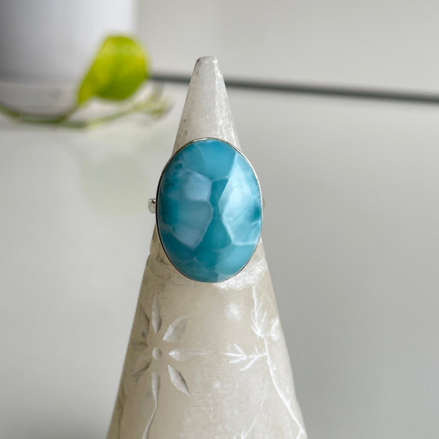 Larimar Oval Ring Sz7.5