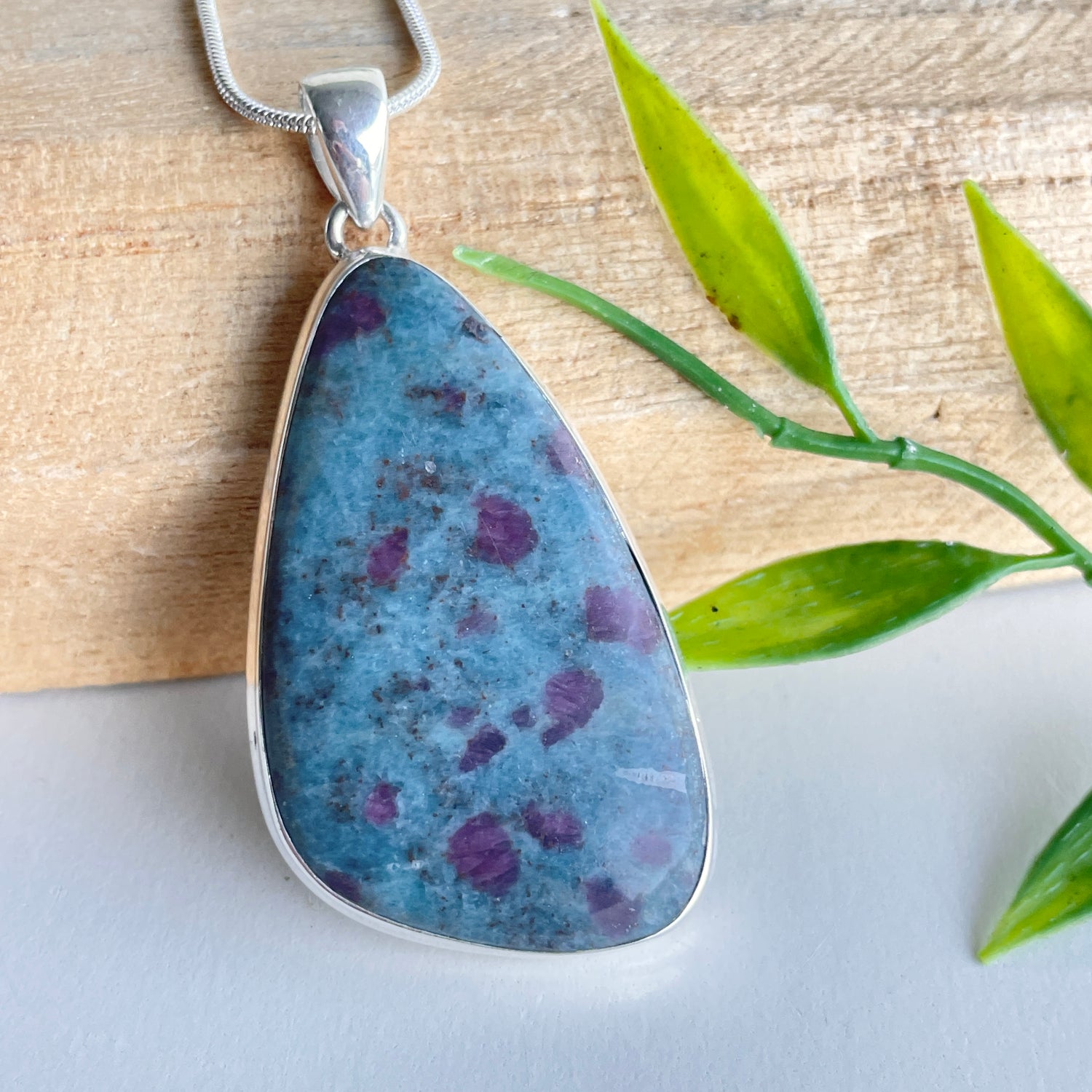 Ruby In Kyanite Pendant