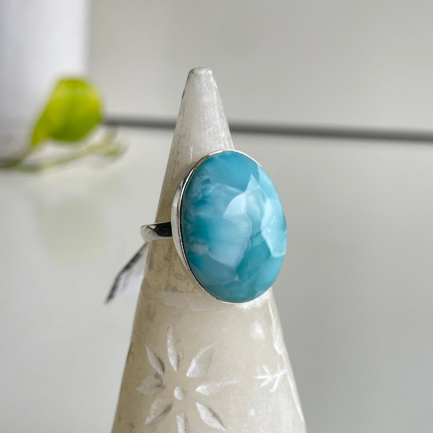 Larimar Oval Ring Sz7.5