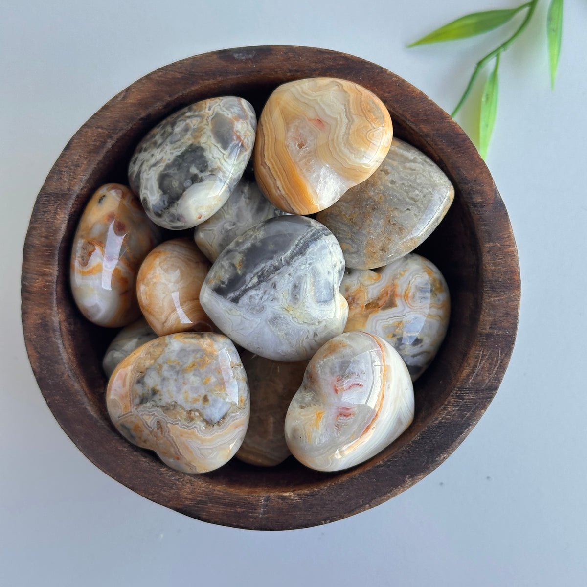 Crazy Lace Agate Heart 3cm