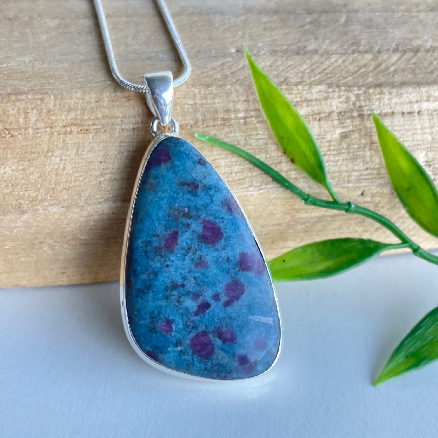 Ruby In Kyanite Pendant