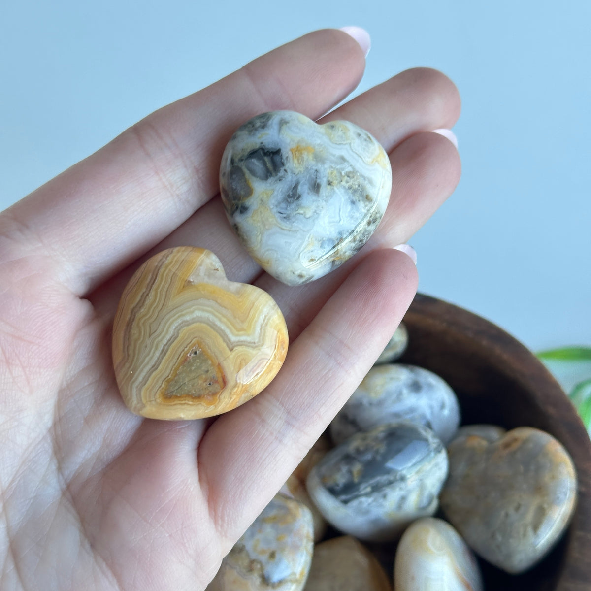 Crazy Lace Agate Heart 3cm