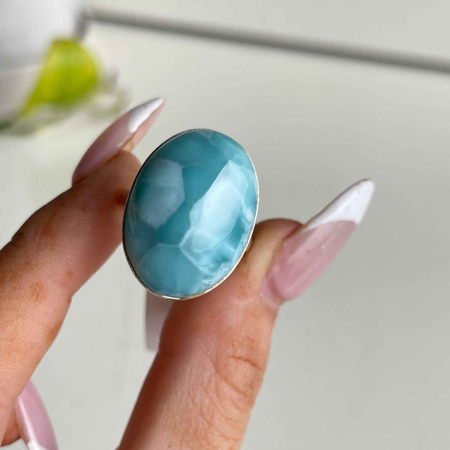 Larimar Oval Ring Sz7.5