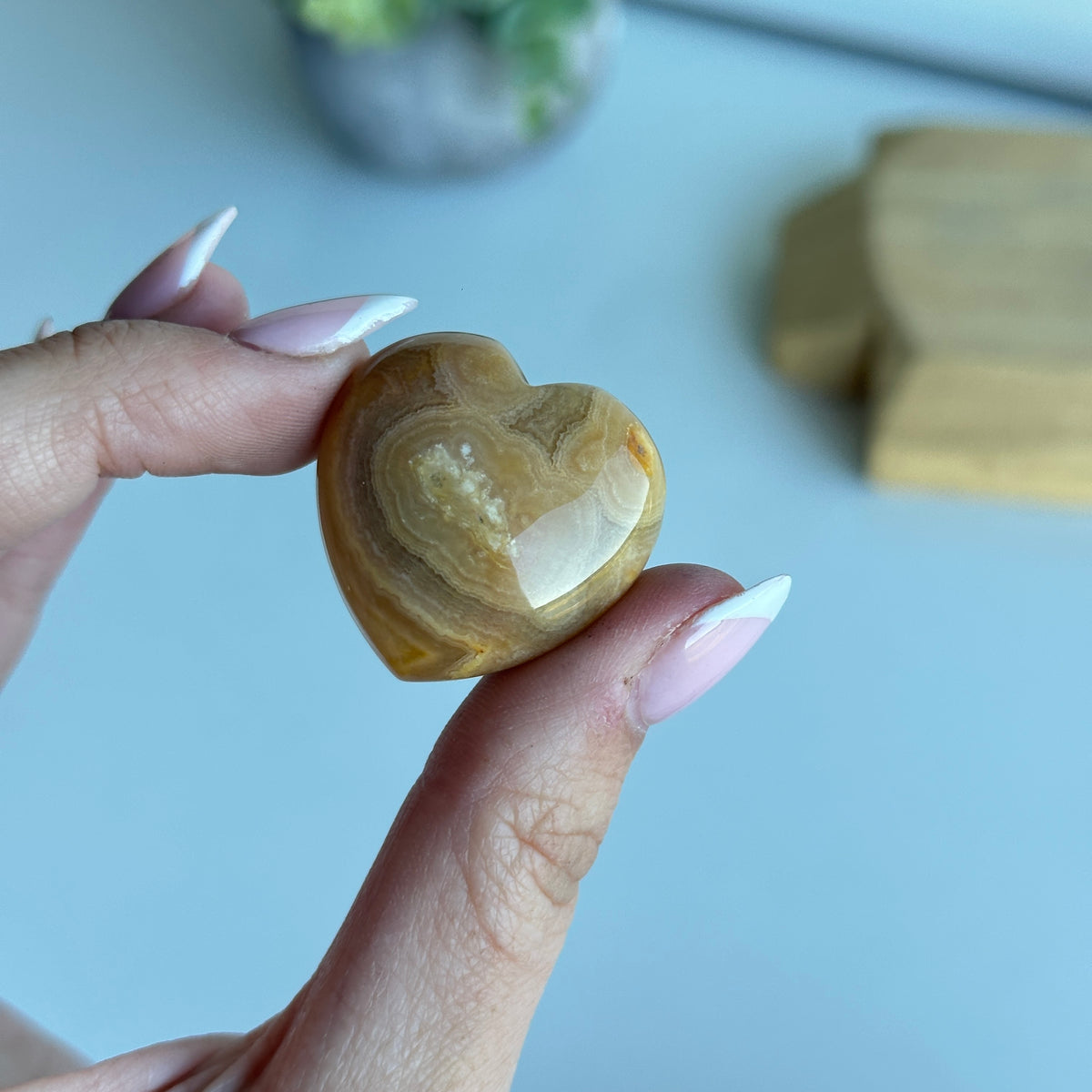 Crazy Lace Agate Heart 3cm