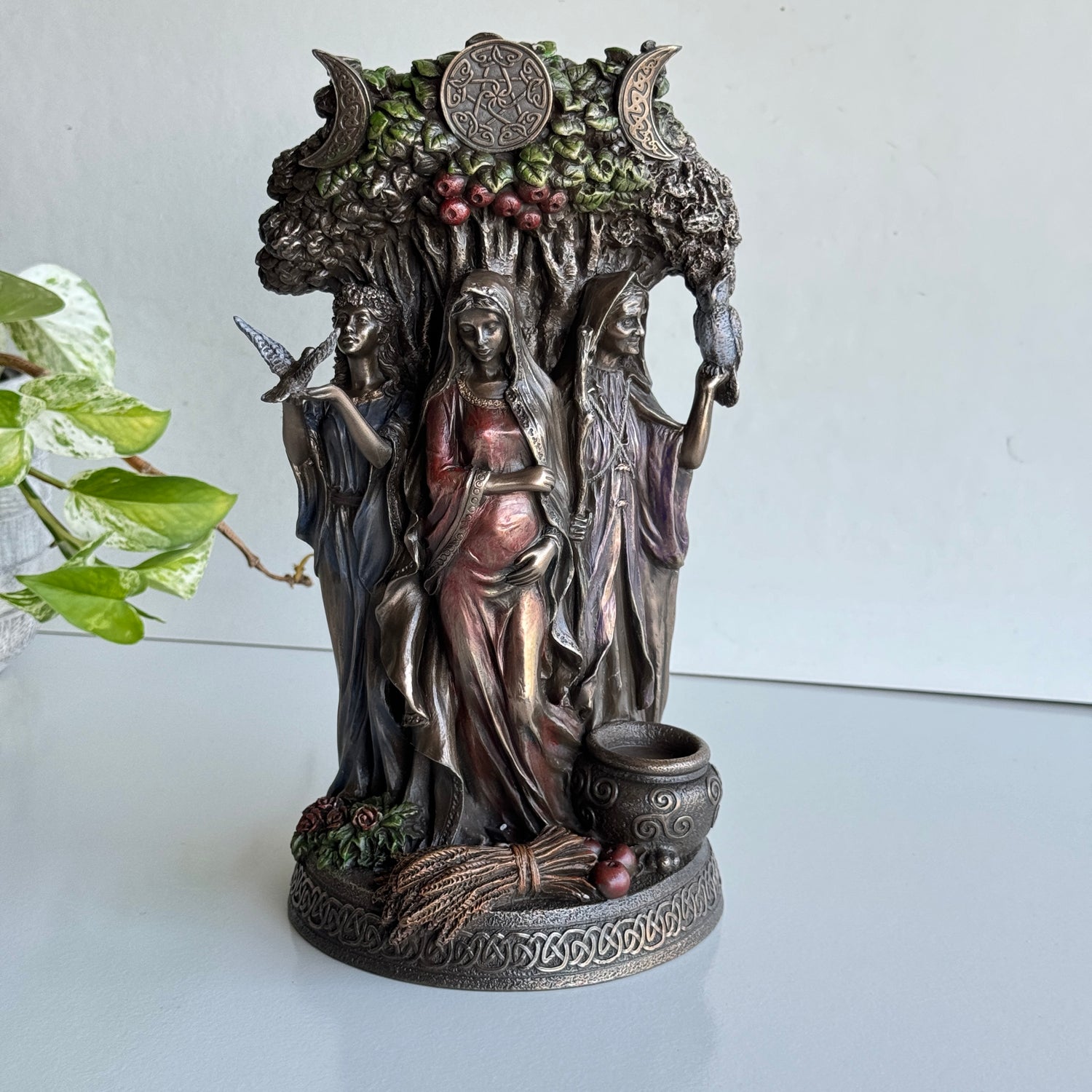 Triple Moon Goddess Statue C-5085