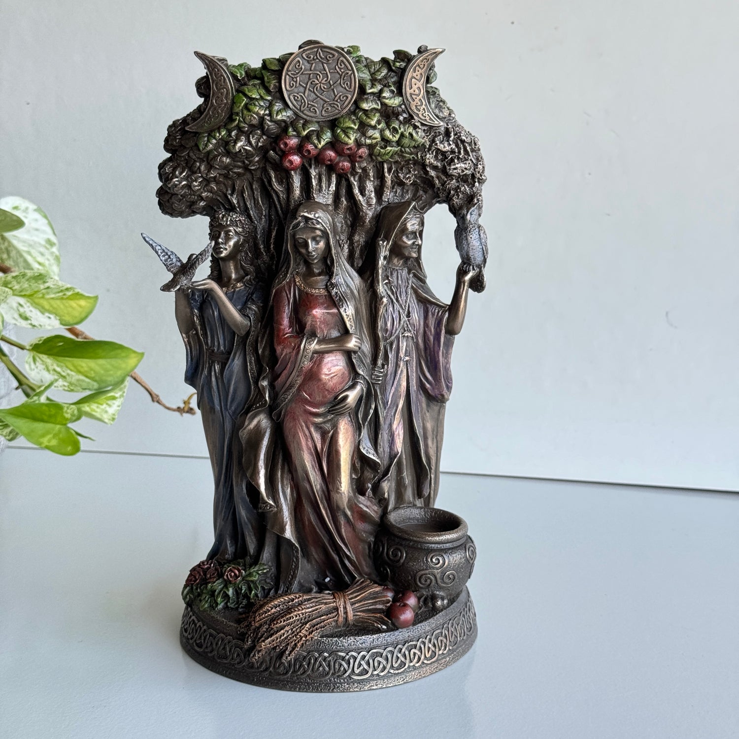 Triple Moon Goddess Statue C-5085