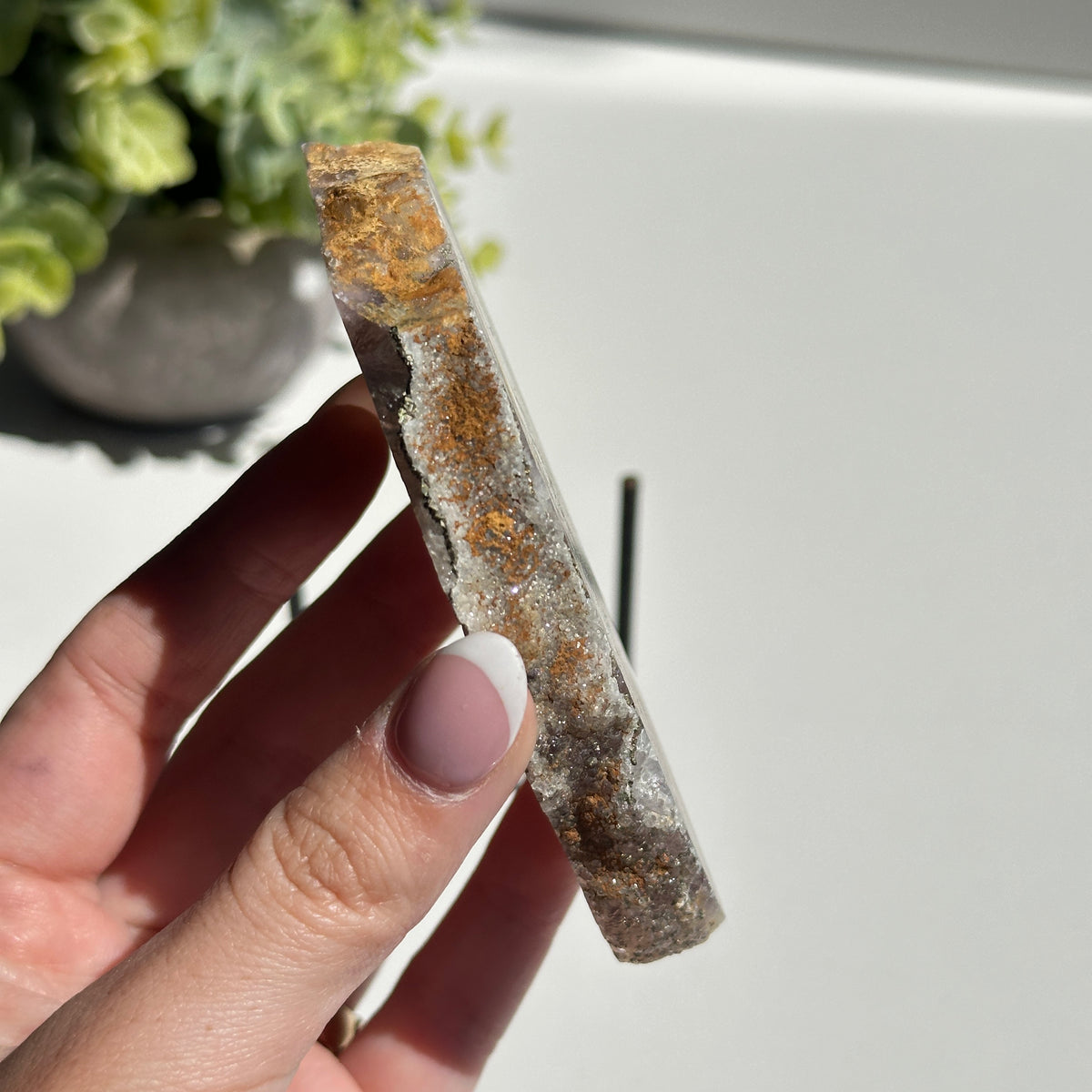 Fluorite With Pyrite Slice 178g