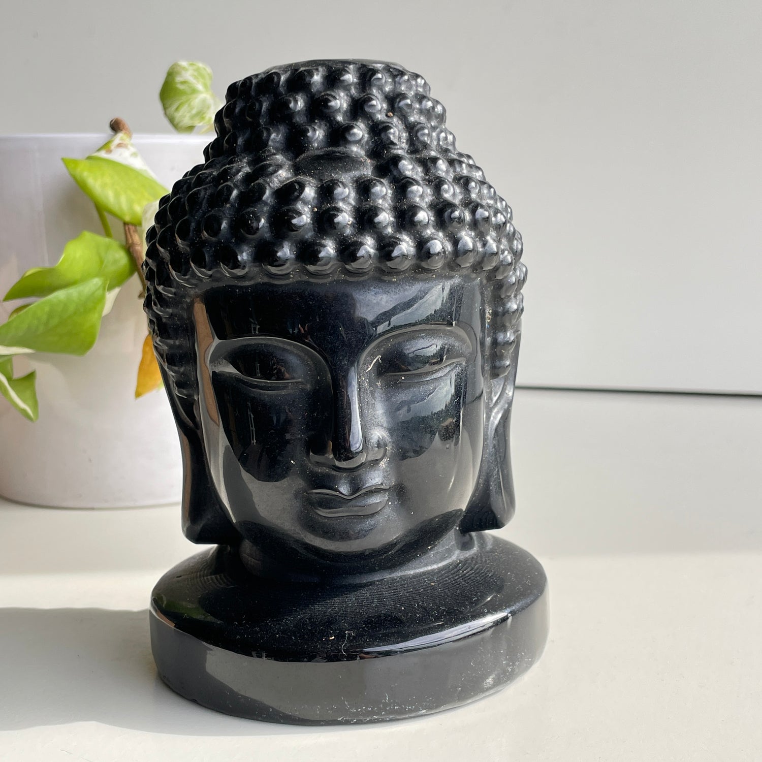 Black Obsidian Buddha Head 3