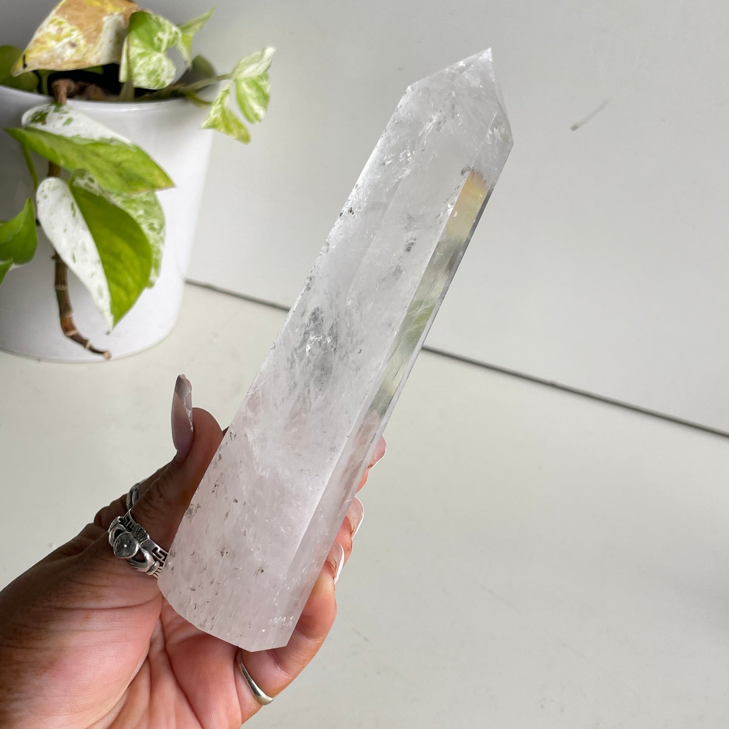 Clear Quartz Generator 15.4cm - High Quality