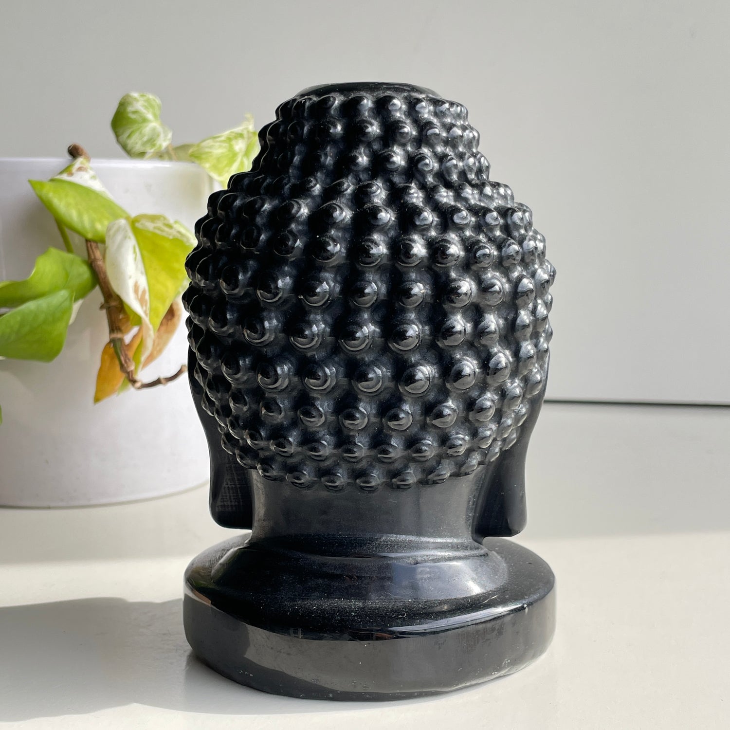 Black Obsidian Buddha Head 3