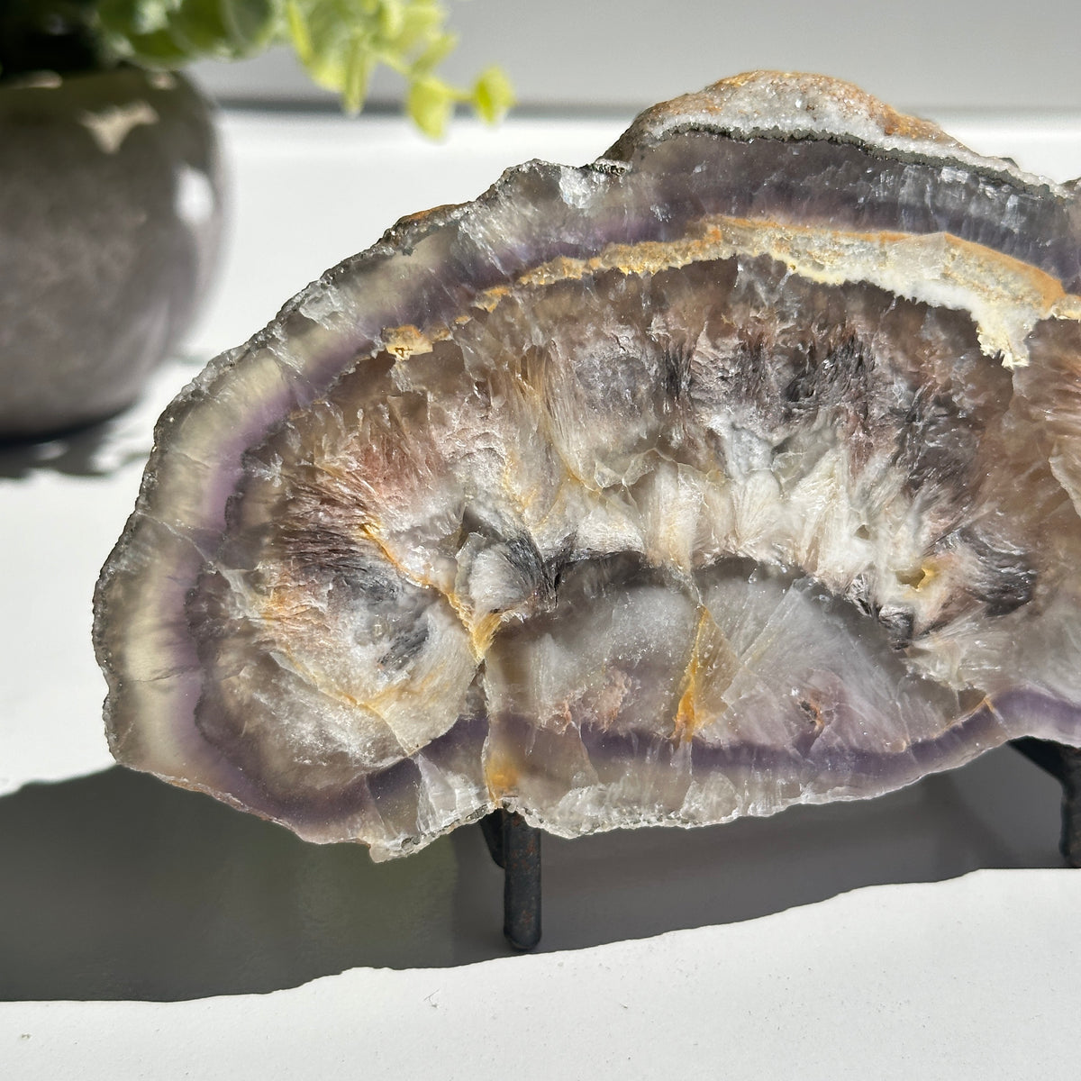 Fluorite With Pyrite Slice 336g