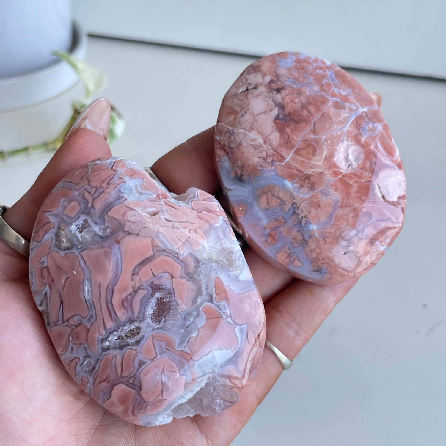 Pink Agate Palmstone XL