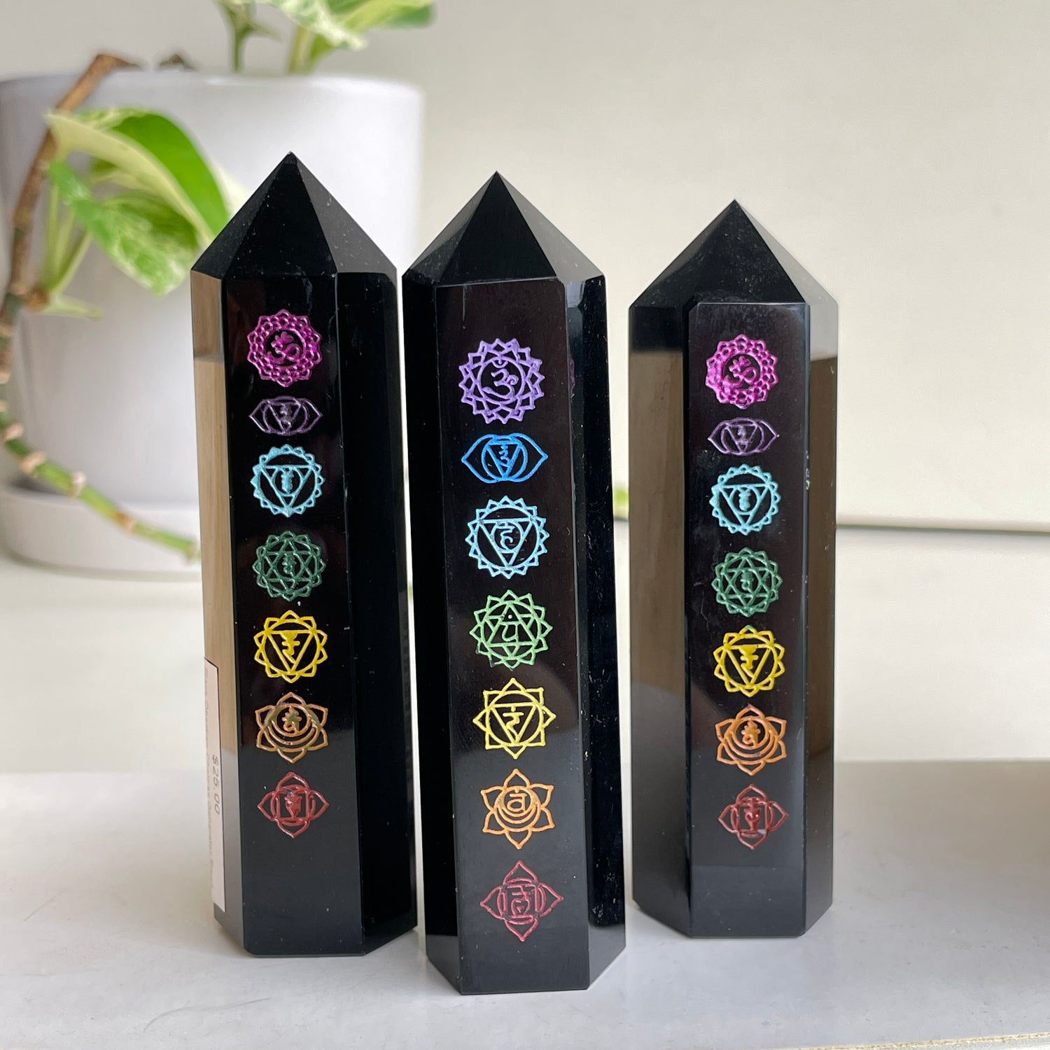 Black Obsidian Chakras Generator Small