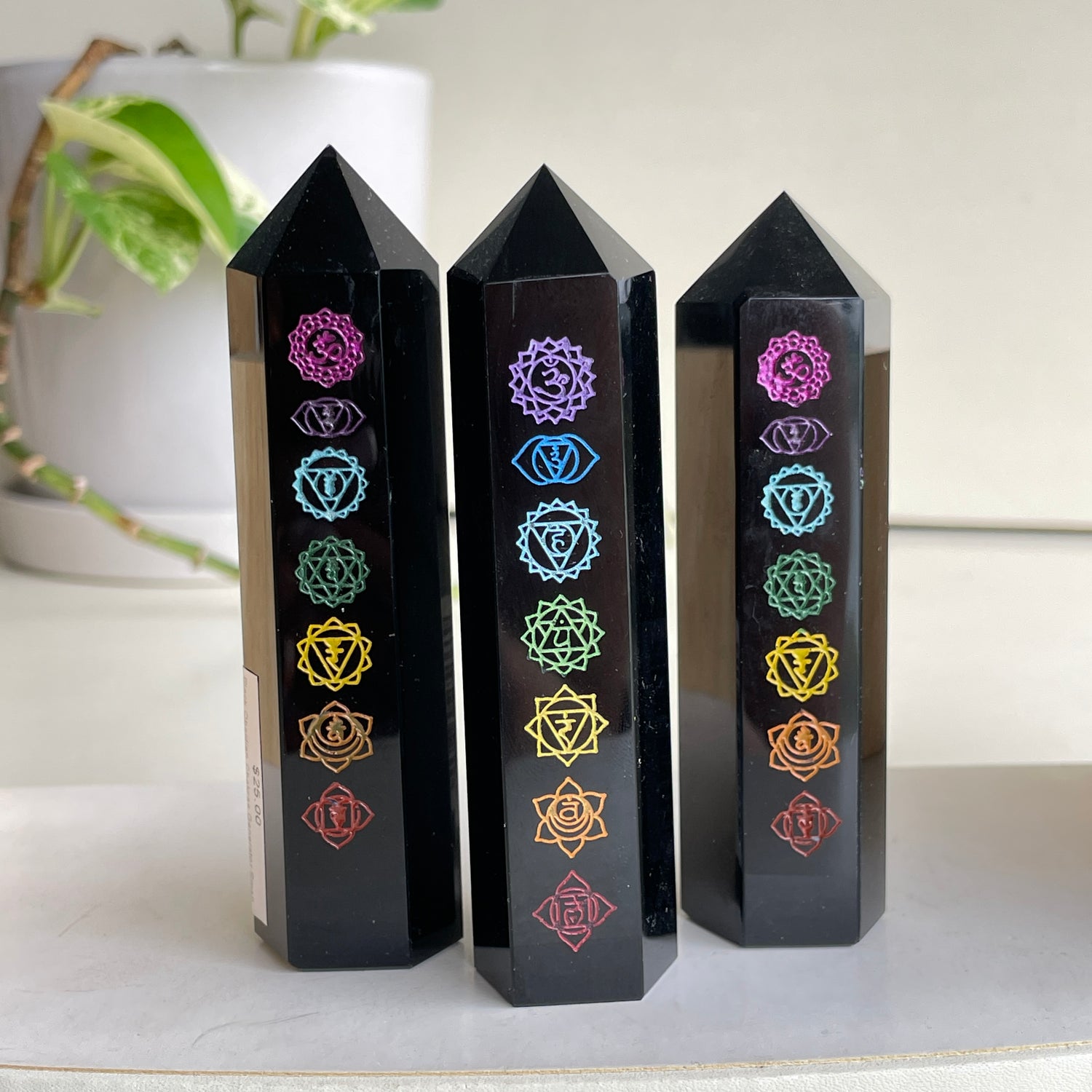 Black Obsidian Chakras Generator Small