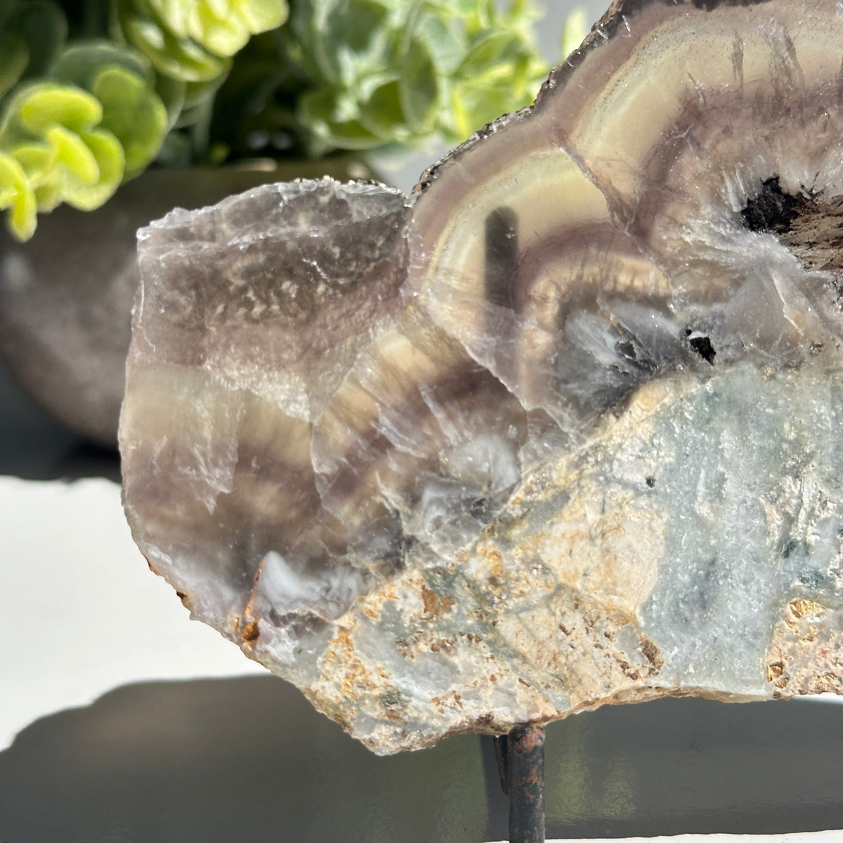 Fluorite With Pyrite Slice 308g