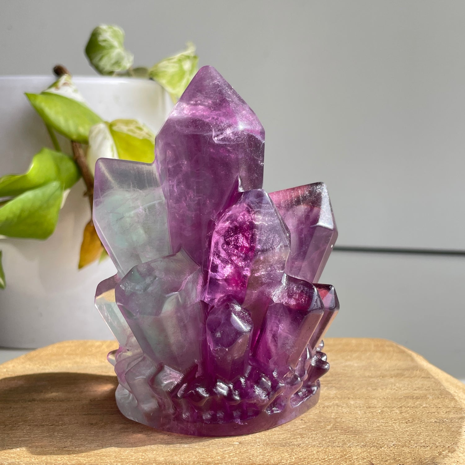 Fluorite Cluster Carving 10.1cm
