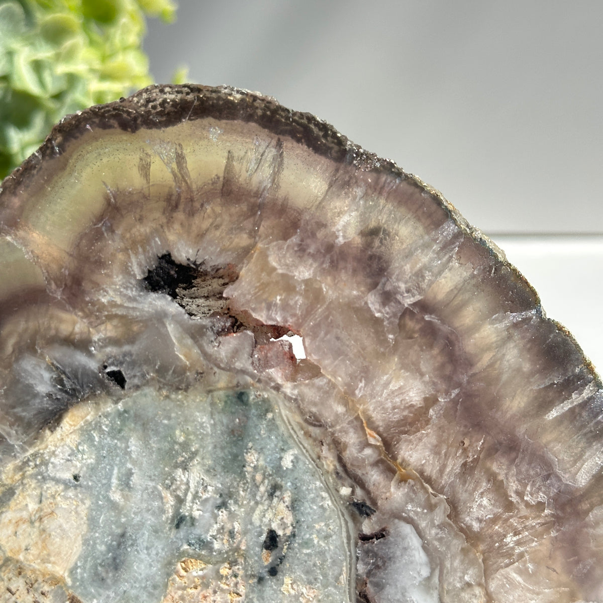 Fluorite With Pyrite Slice 308g
