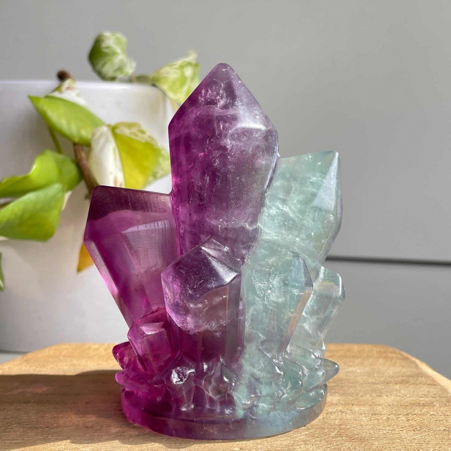 Fluorite Cluster Carving 10.1cm