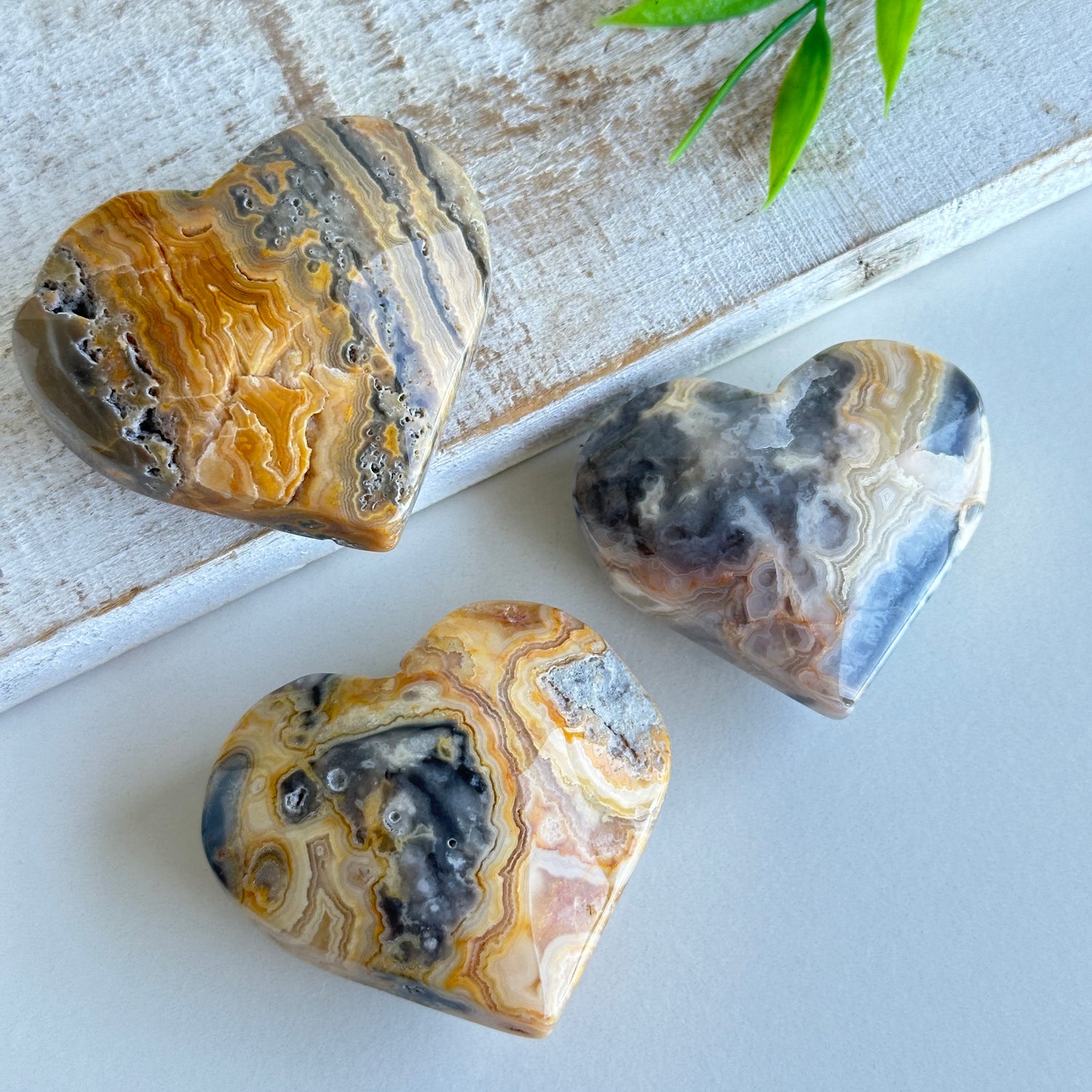 Crazy Lace Agate Heart Medium