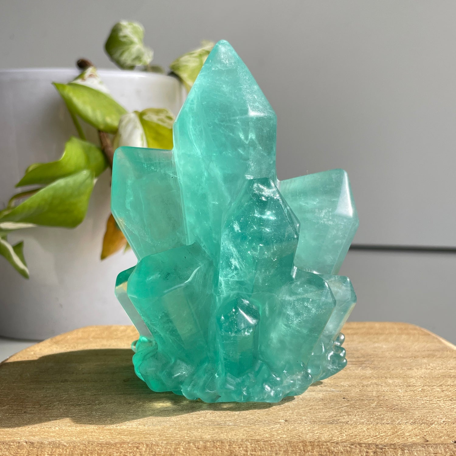 Fluorite Cluster Carving 10.6cm