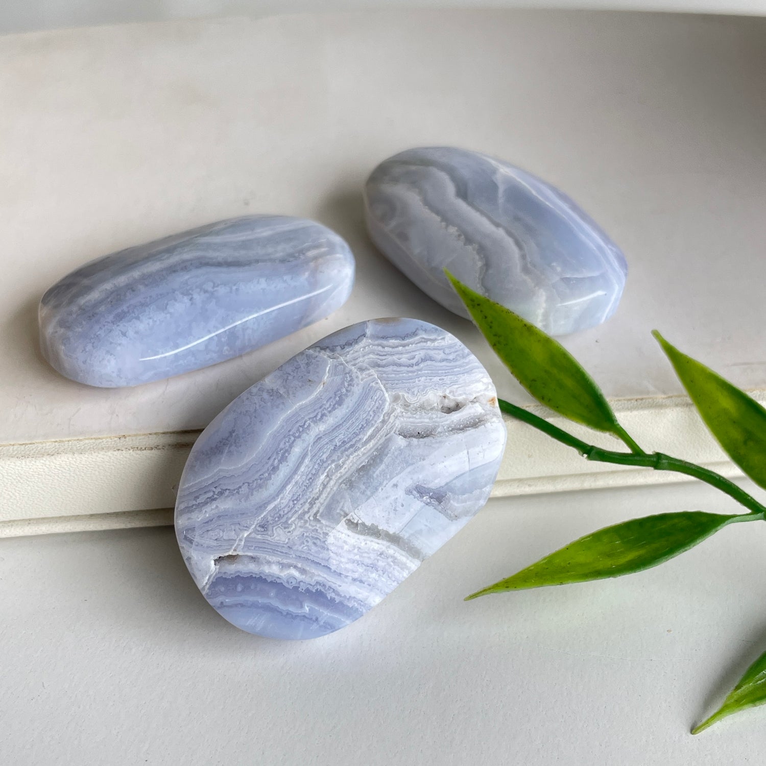 Blue Lace Agate Palmstone Mini