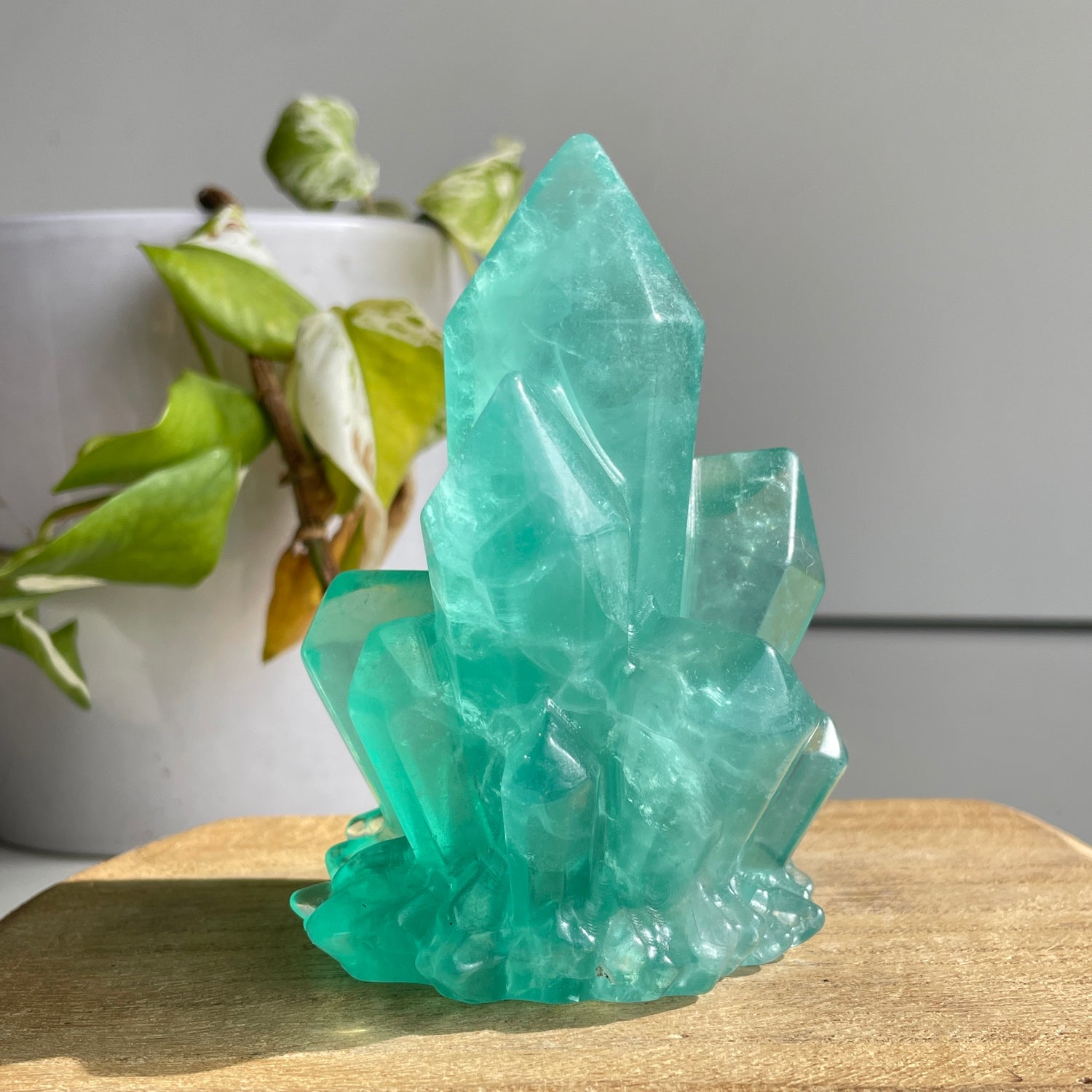Fluorite Cluster Carving 10.6cm