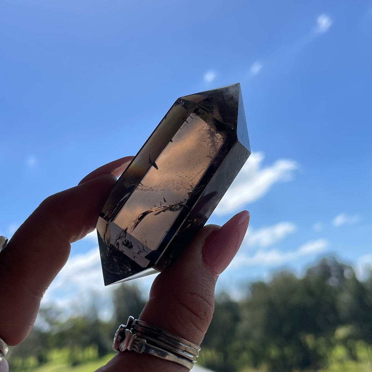 Smoky Quartz Double Terminator 6.7cm