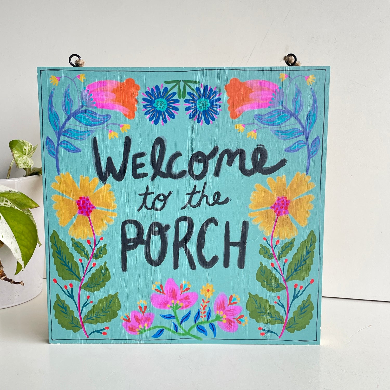Welcome To The Porch Sign KBS000048