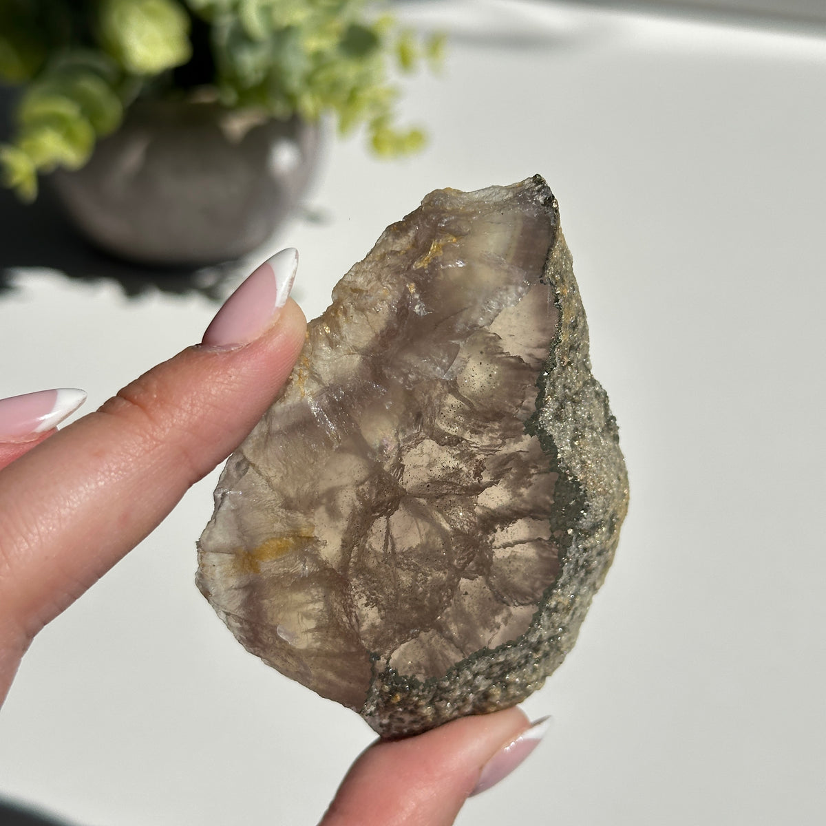 Fluorite With Pyrite Slice 92g