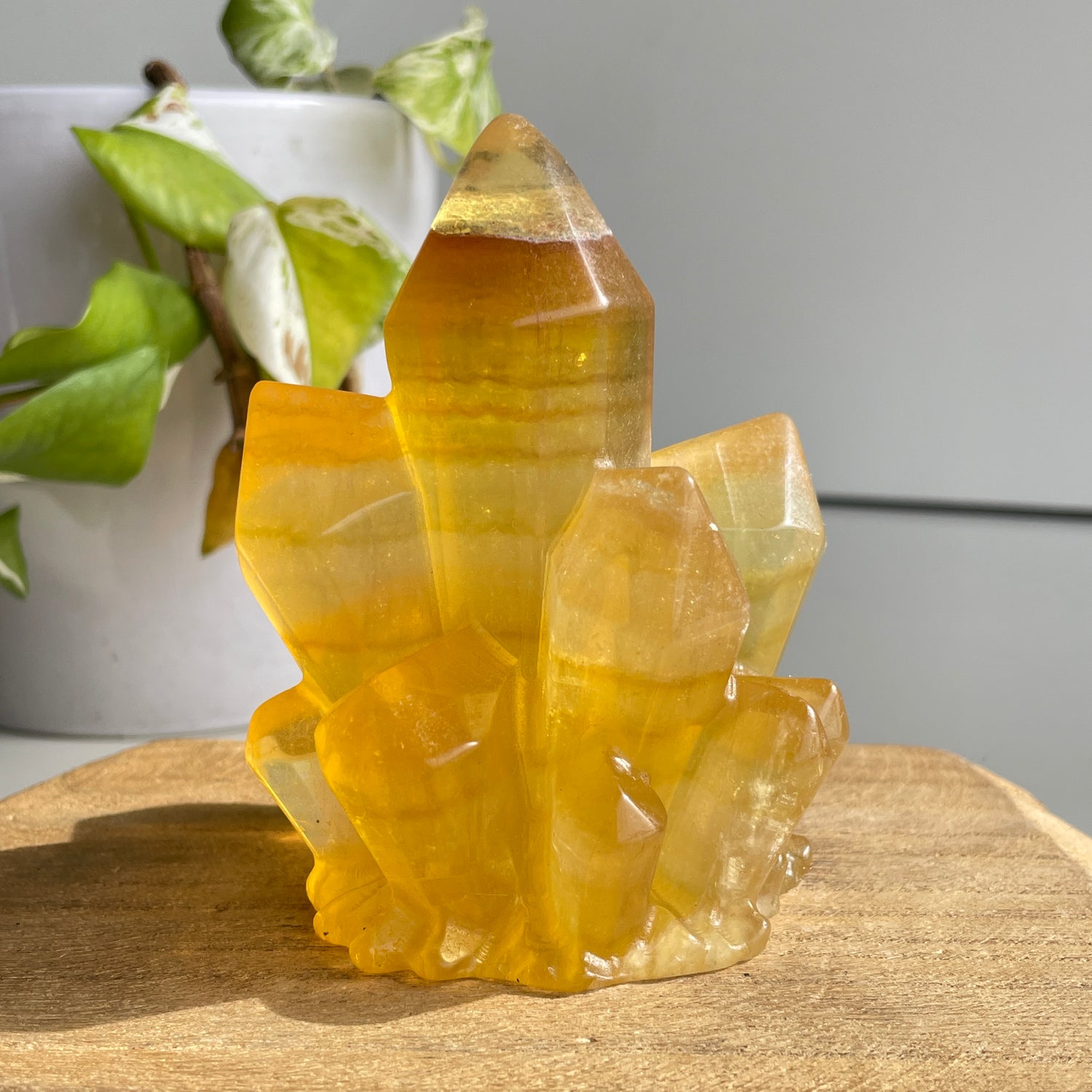 Fluorite Cluster Carving 9.7cm
