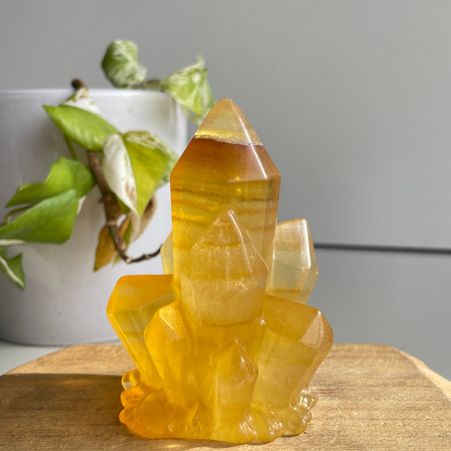 Fluorite Cluster Carving 9.7cm