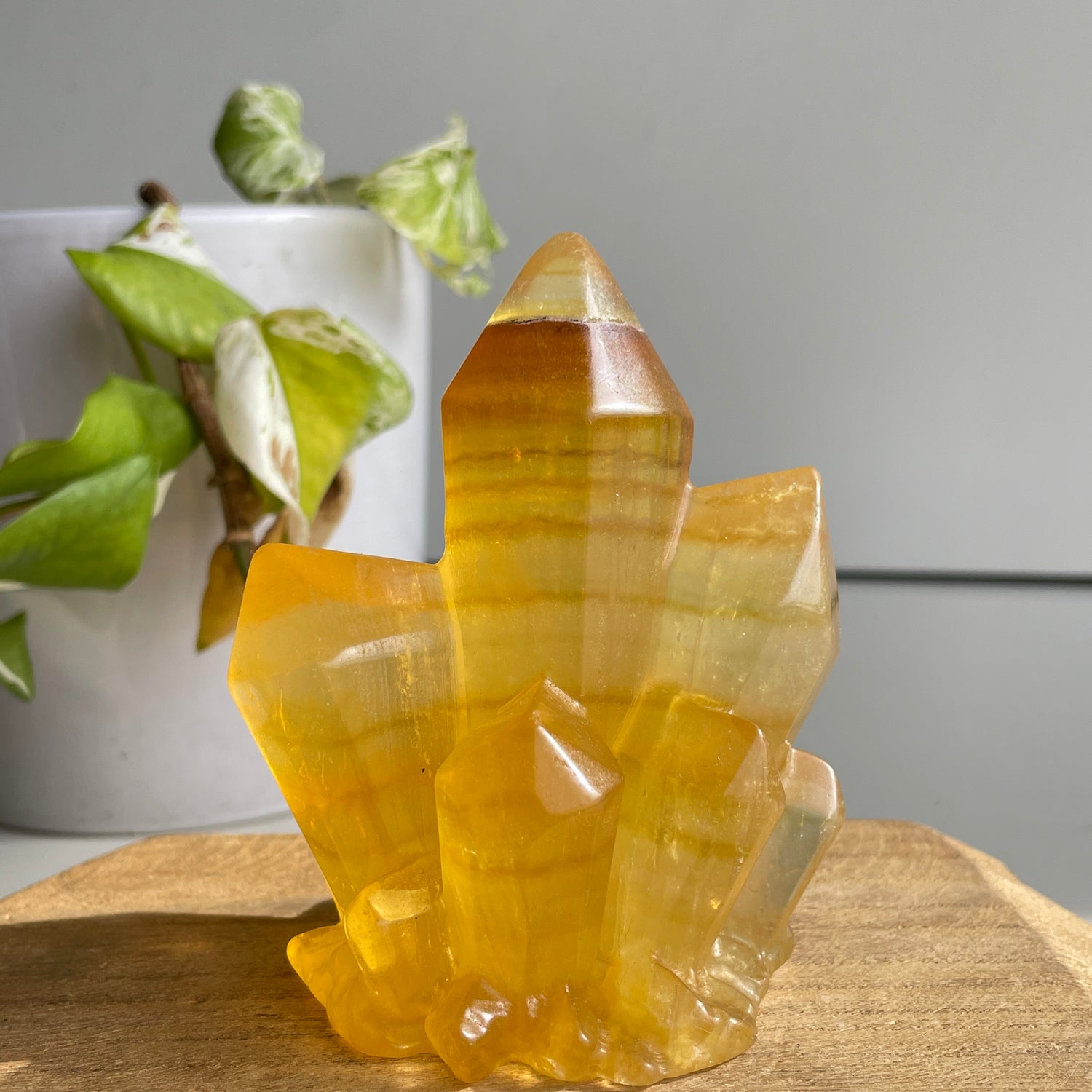 Fluorite Cluster Carving 9.7cm