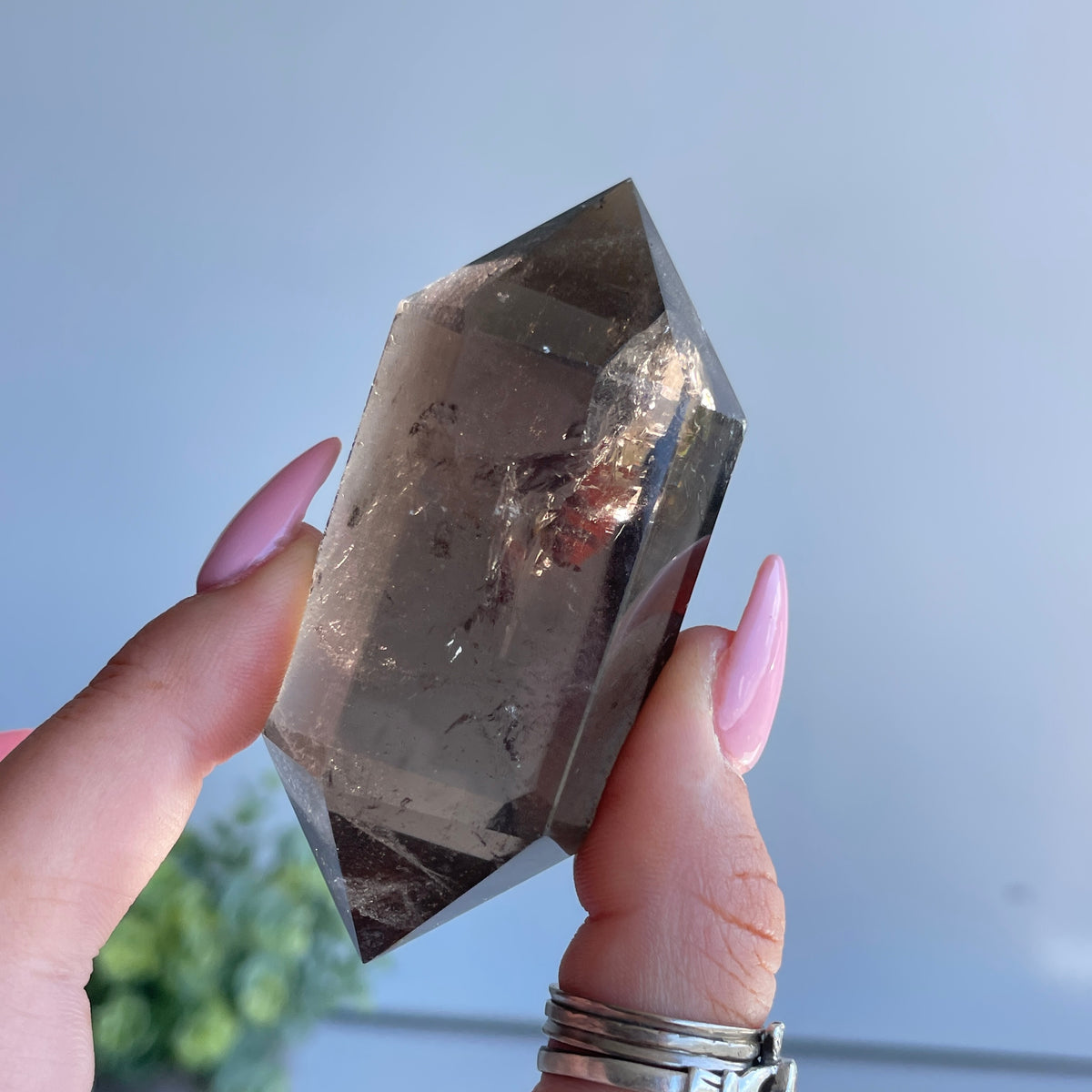 Smoky Quartz Double Terminator 7.4cm