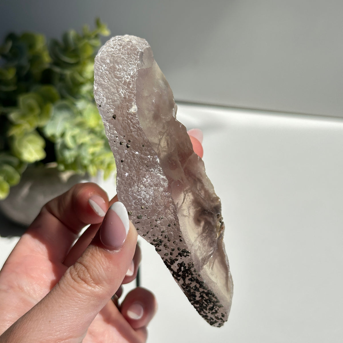 Fluorite With Pyrite Slice 138g