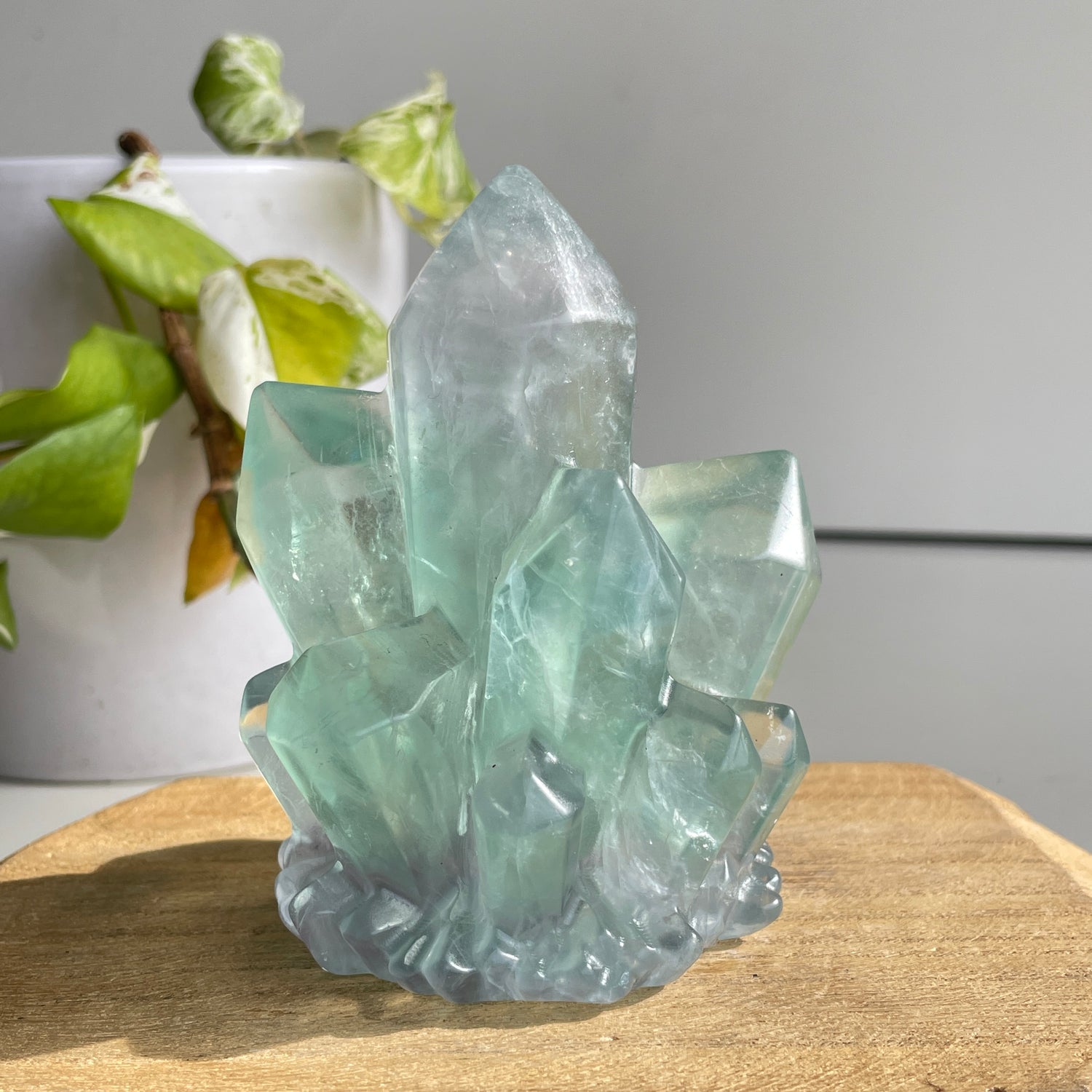 Fluorite Cluster Carving 9.9cm