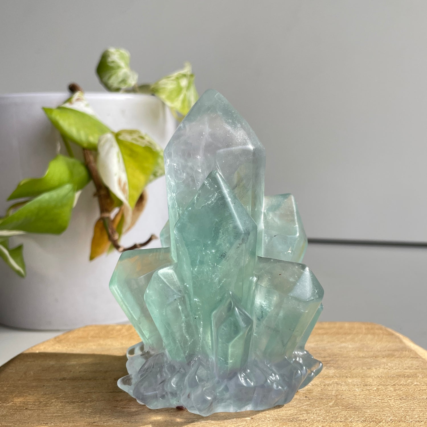 Fluorite Cluster Carving 9.9cm