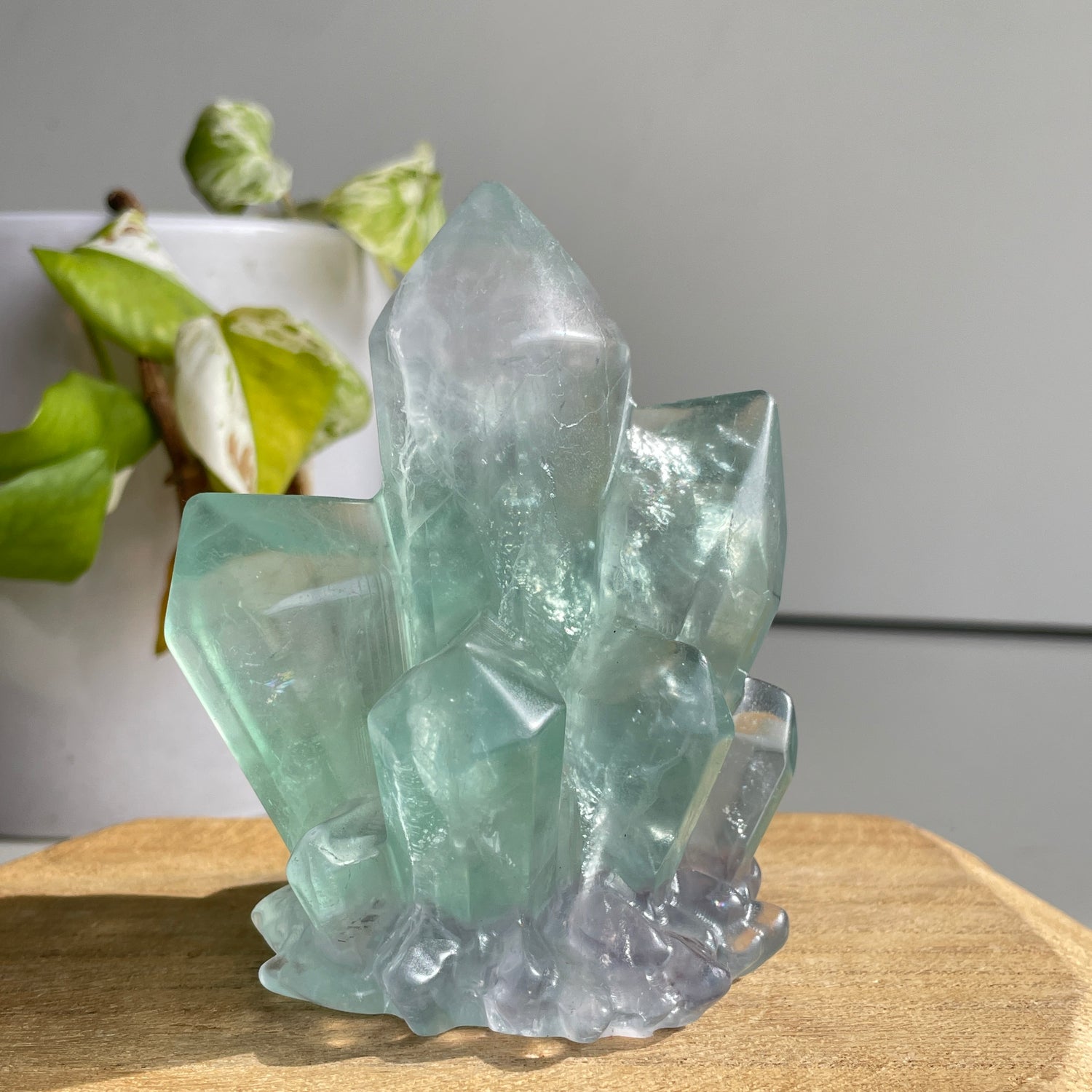 Fluorite Cluster Carving 9.9cm