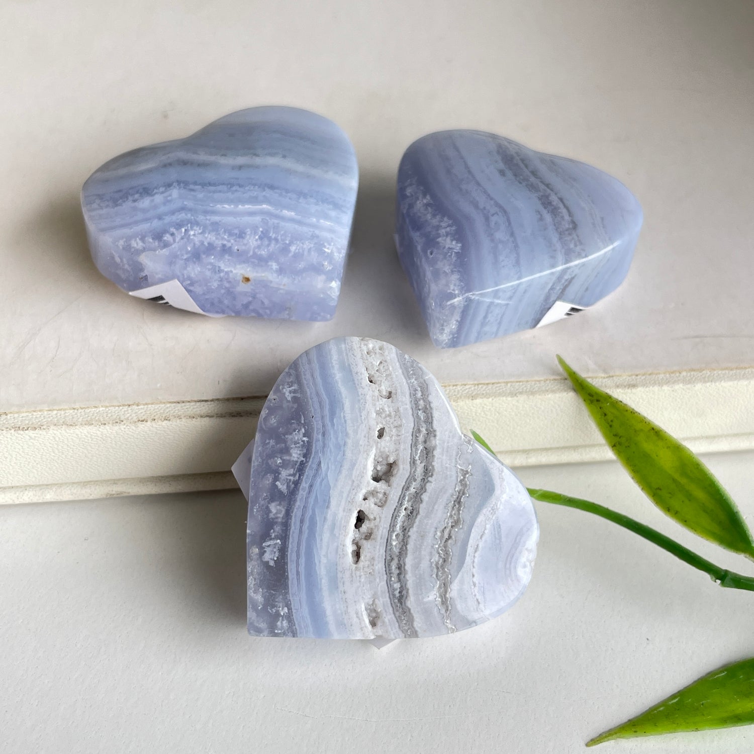 Blue Lace Agate Heart Small