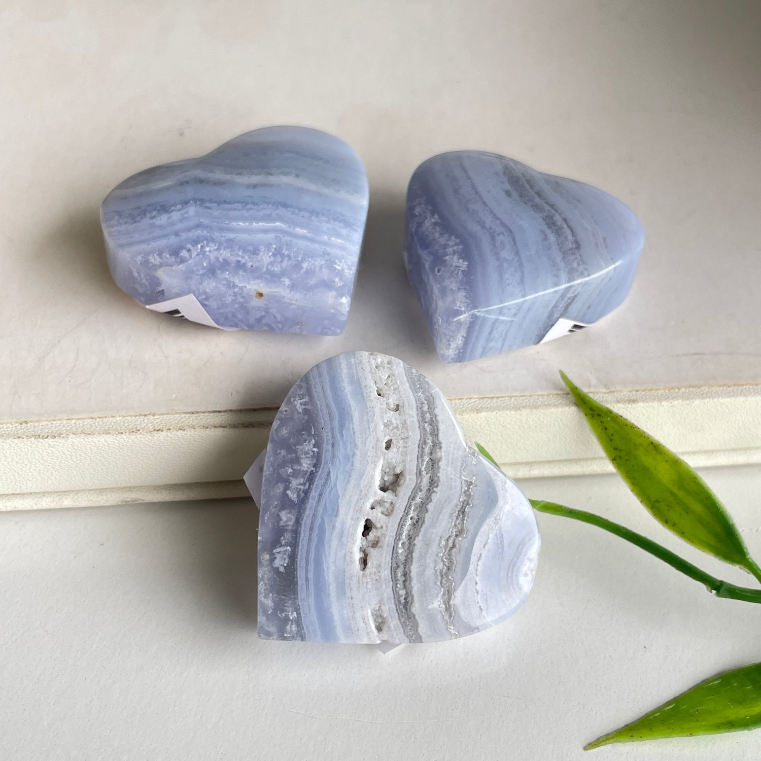 Blue Lace Agate Heart Small