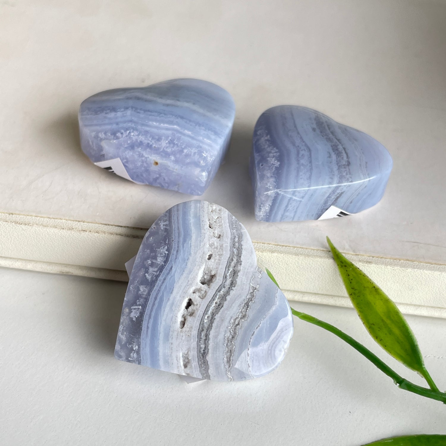 Blue Lace Agate Heart Small