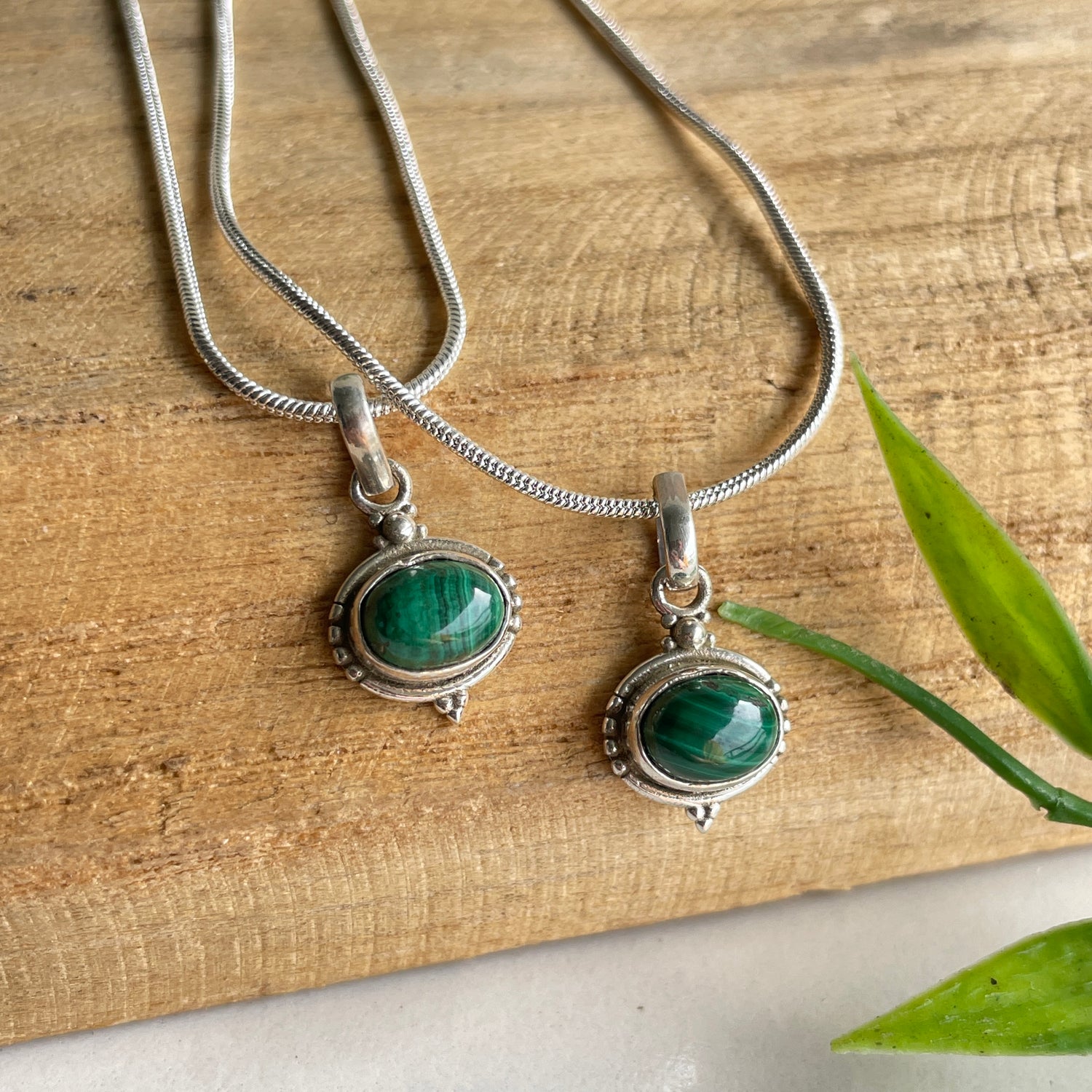 Malachite Oval Pendant